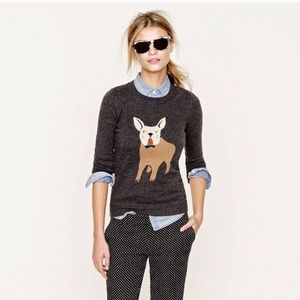 J.Crew French Bulldog Sweater Like New Grey XSmall